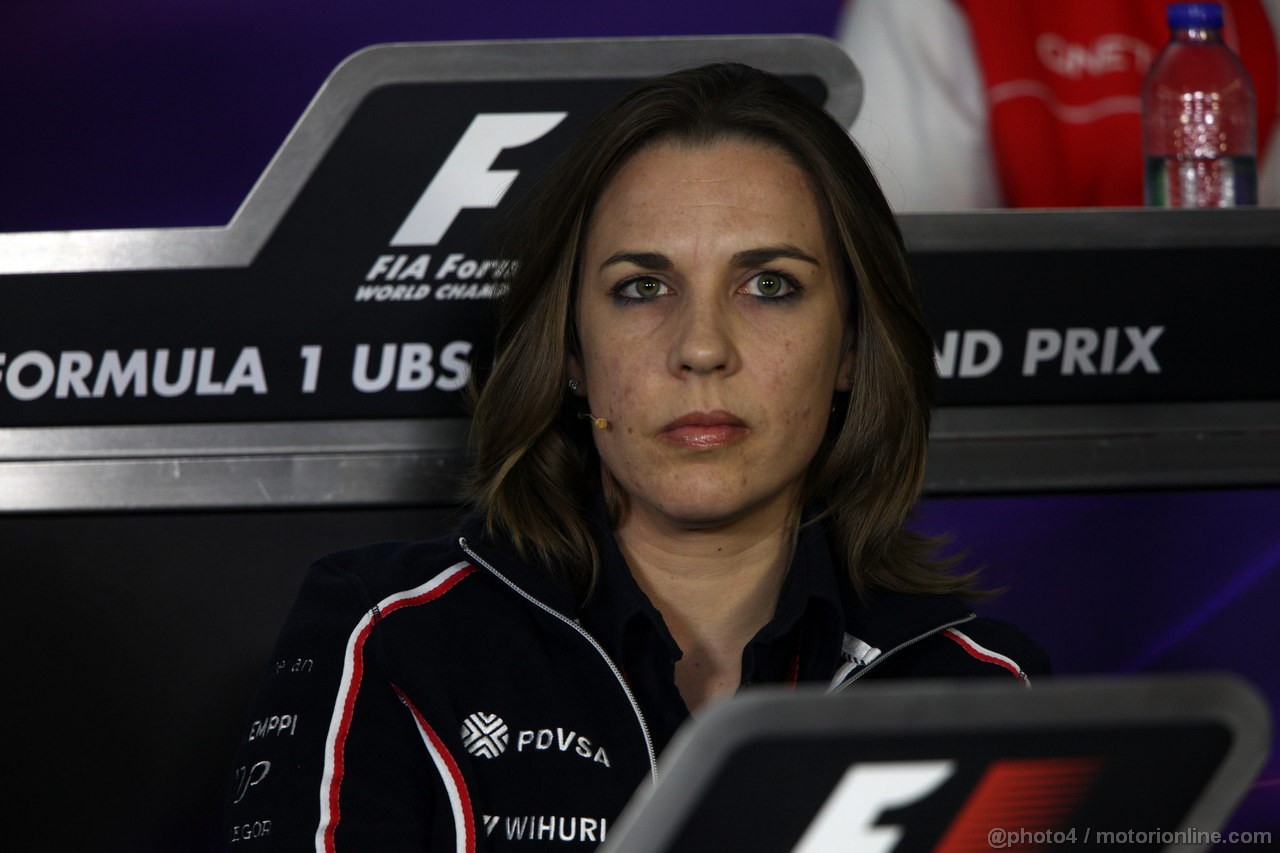 GP CINA, 12.04.2013- Conferenza Stampa, Claire Williams (GBR), Williams