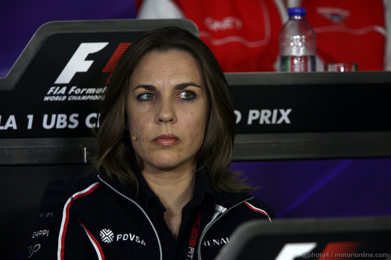 GP CINA, 12.04.2013- Conferenza Stampa, Claire Williams (GBR), Williams