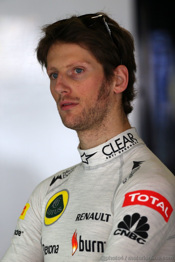 GP CINA, 12.04.2013- Prove Libere 2, Romain Grosjean (FRA) Lotus F1 Team E21
