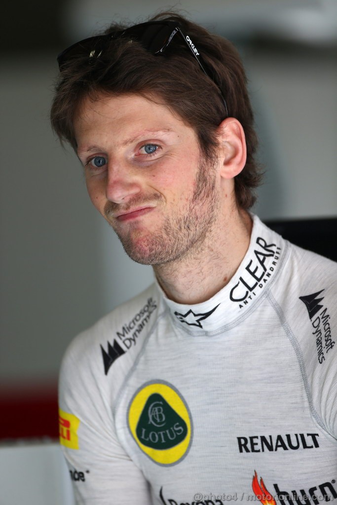 GP CINA, 12.04.2013- Prove Libere 2, Romain Grosjean (FRA) Lotus F1 Team E21 