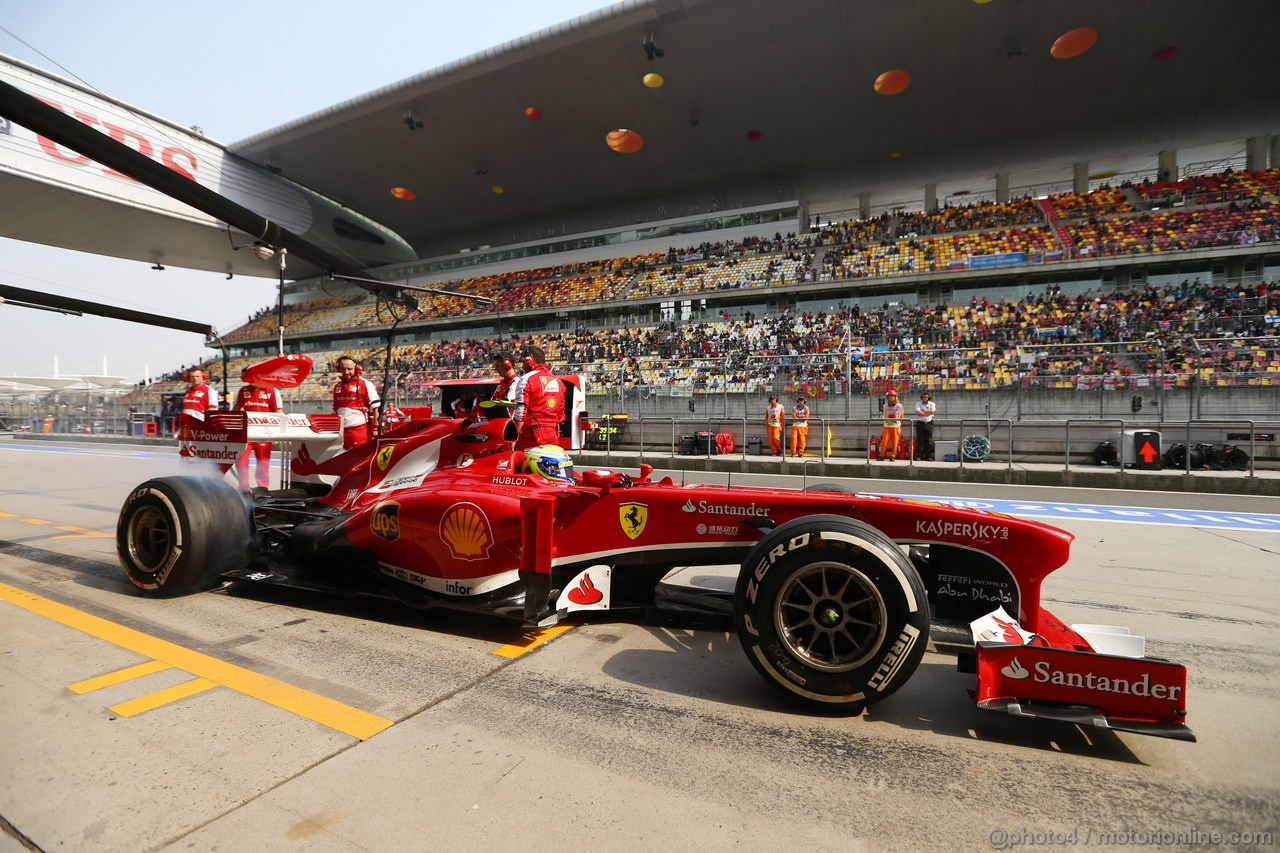 GP CINA, 12.04.2013- Prove Libere 2, Felipe Massa (BRA) Ferrari F138 