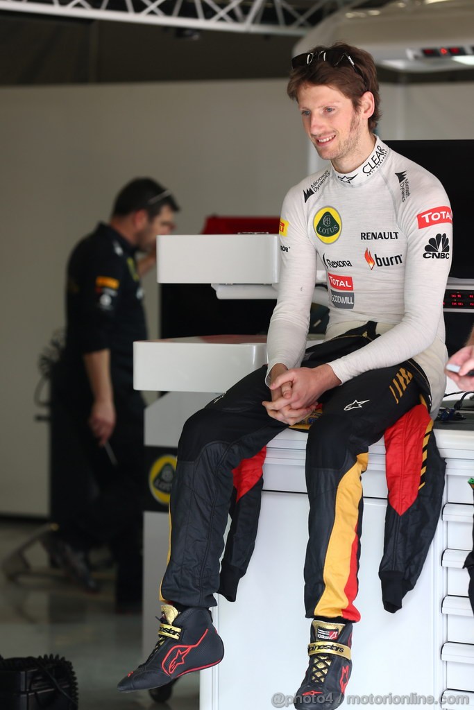 GP CINA, 12.04.2013- Prove Libere 2, Romain Grosjean (FRA) Lotus F1 Team E21