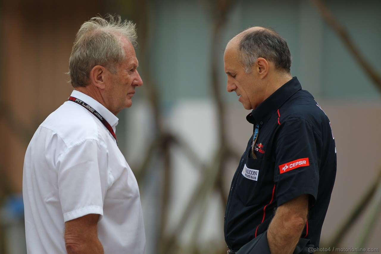 GP COREA, 06.10.2013-  Helmut Marko (AUT), Red Bull Racing, Red Bull Advisor e  Franz Tost, Scuderia Toro Rosso, Team Principal