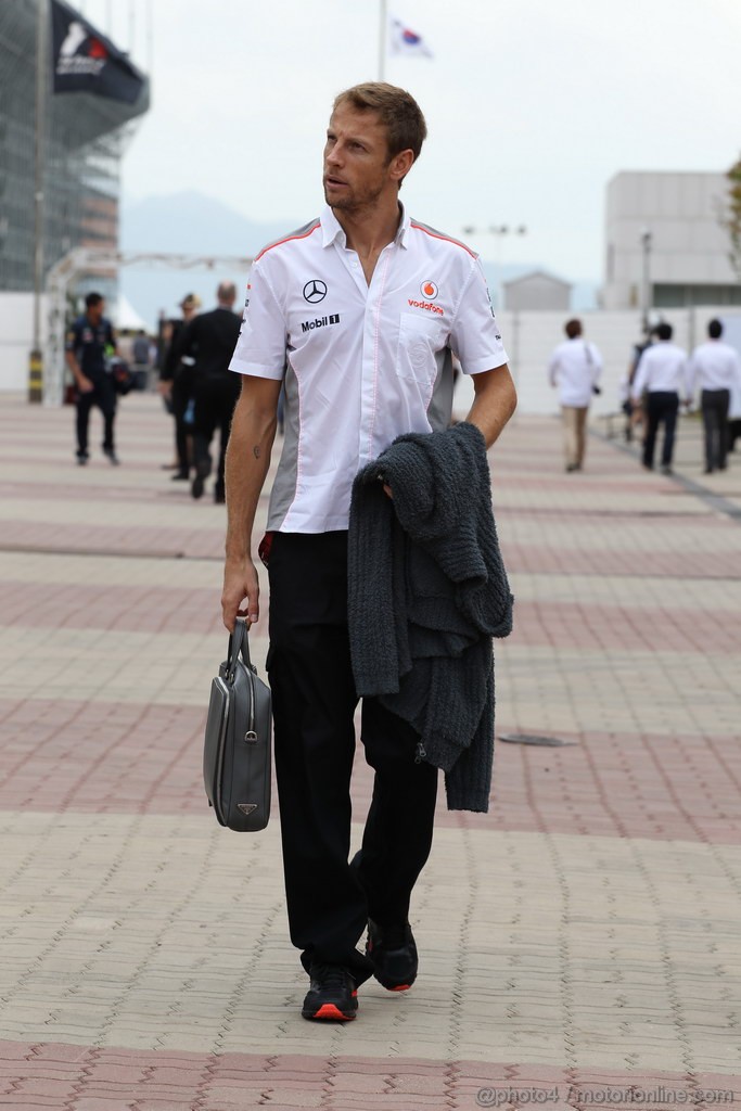GP COREA, 06.10.2013- Jenson Button (GBR) McLaren Mercedes MP4-28