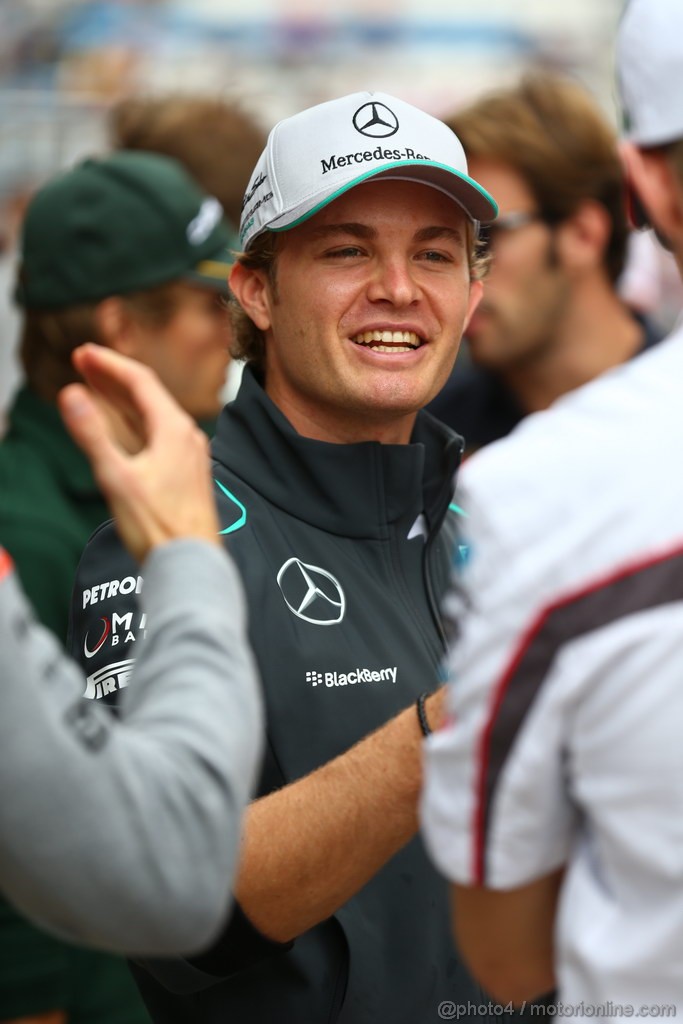 GP COREA, 06.10.2013- Driver parade, Nico Rosberg (GER) Mercedes AMG F1 W04