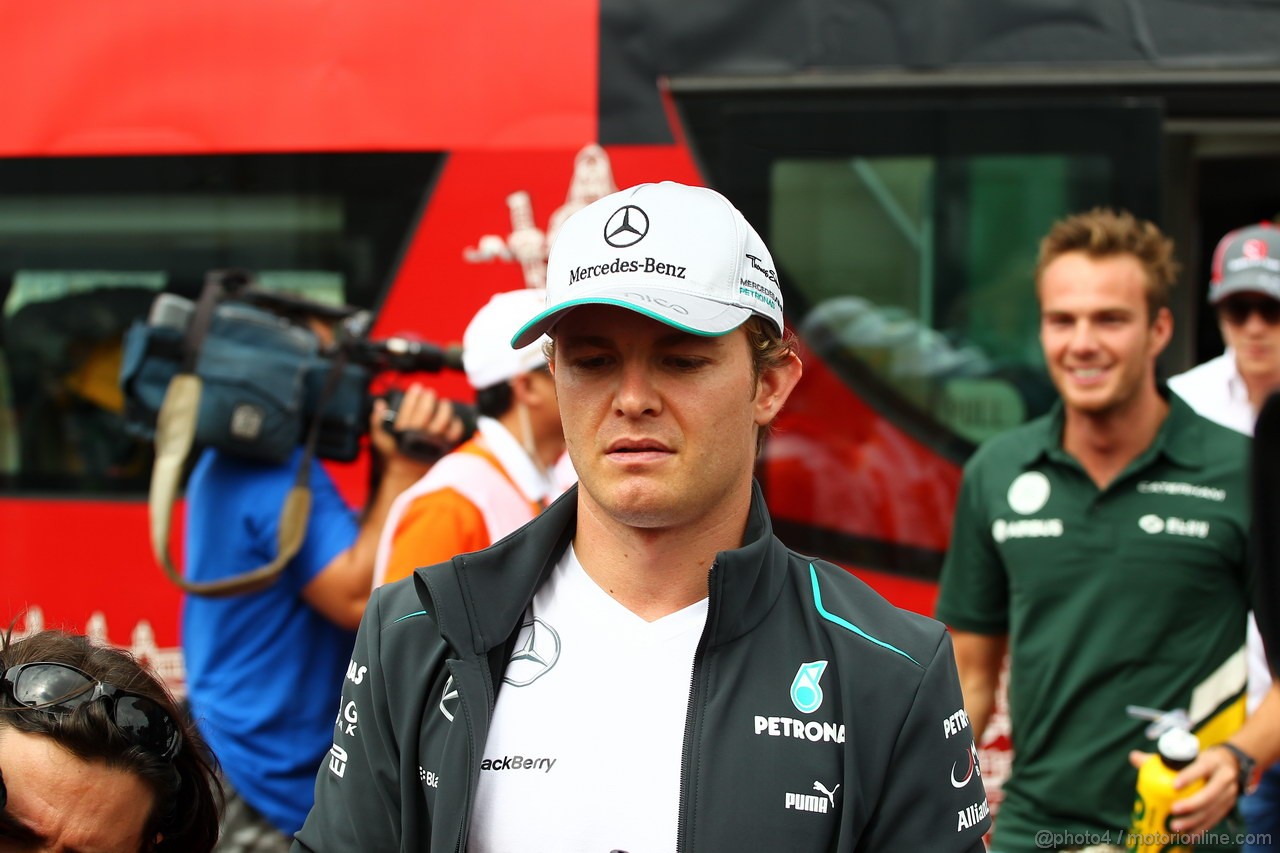 GP COREA, 06.10.2013- Driver parade, Nico Rosberg (GER) Mercedes AMG F1 W04