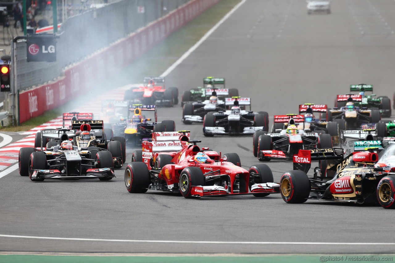 GP COREA, 06.10.2013- Gara: Start of the race