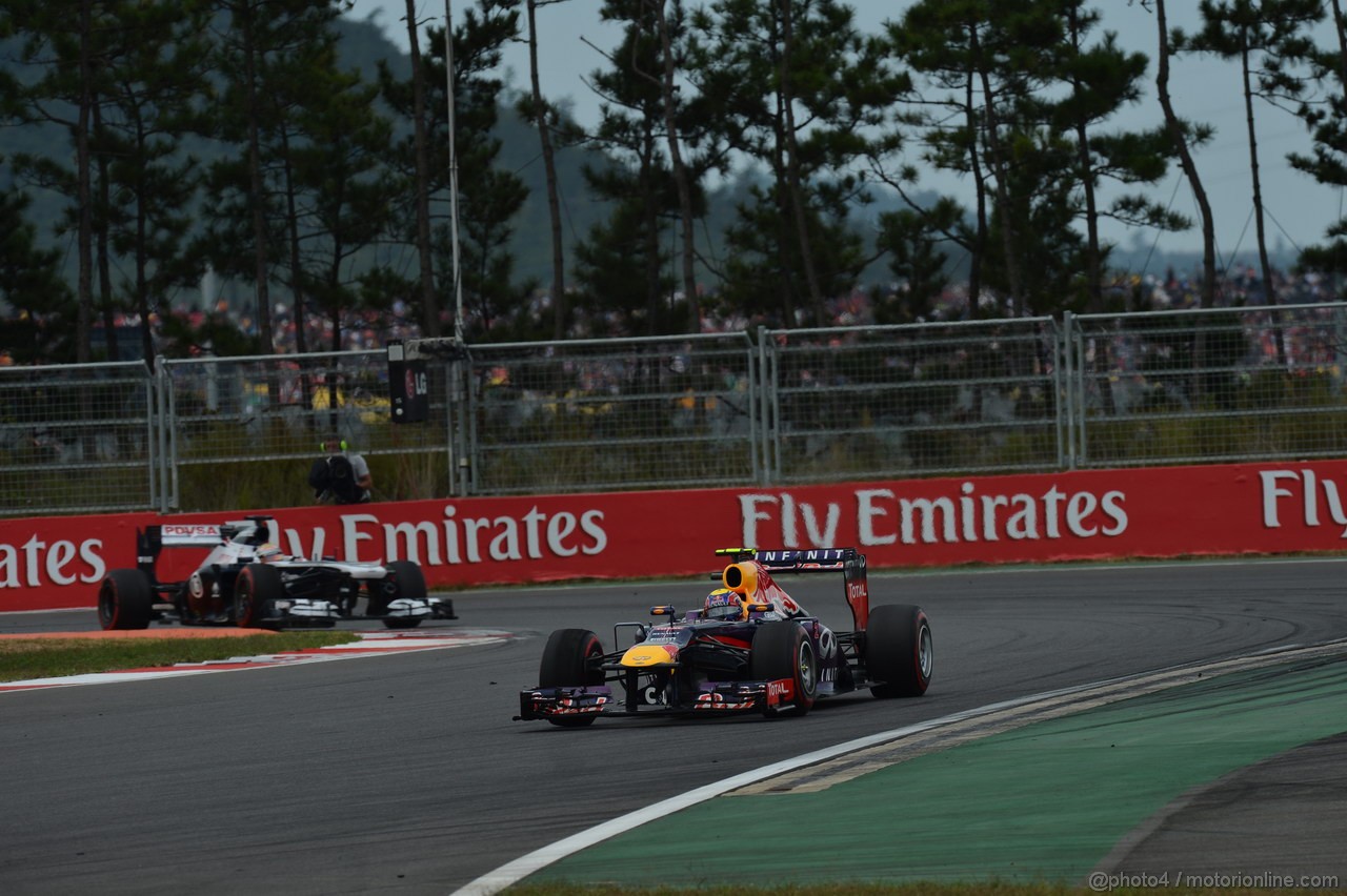 GP COREA, 06.10.2013- Gara: Mark Webber (AUS) Red Bull Racing RB9 