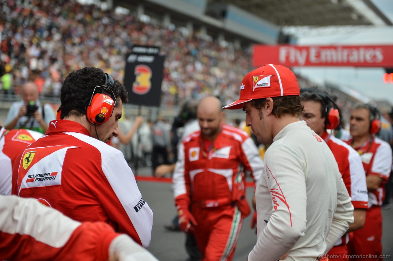 GP COREA, 06.10.2013- Gara: Fernando Alonso (ESP) Ferrari F138 