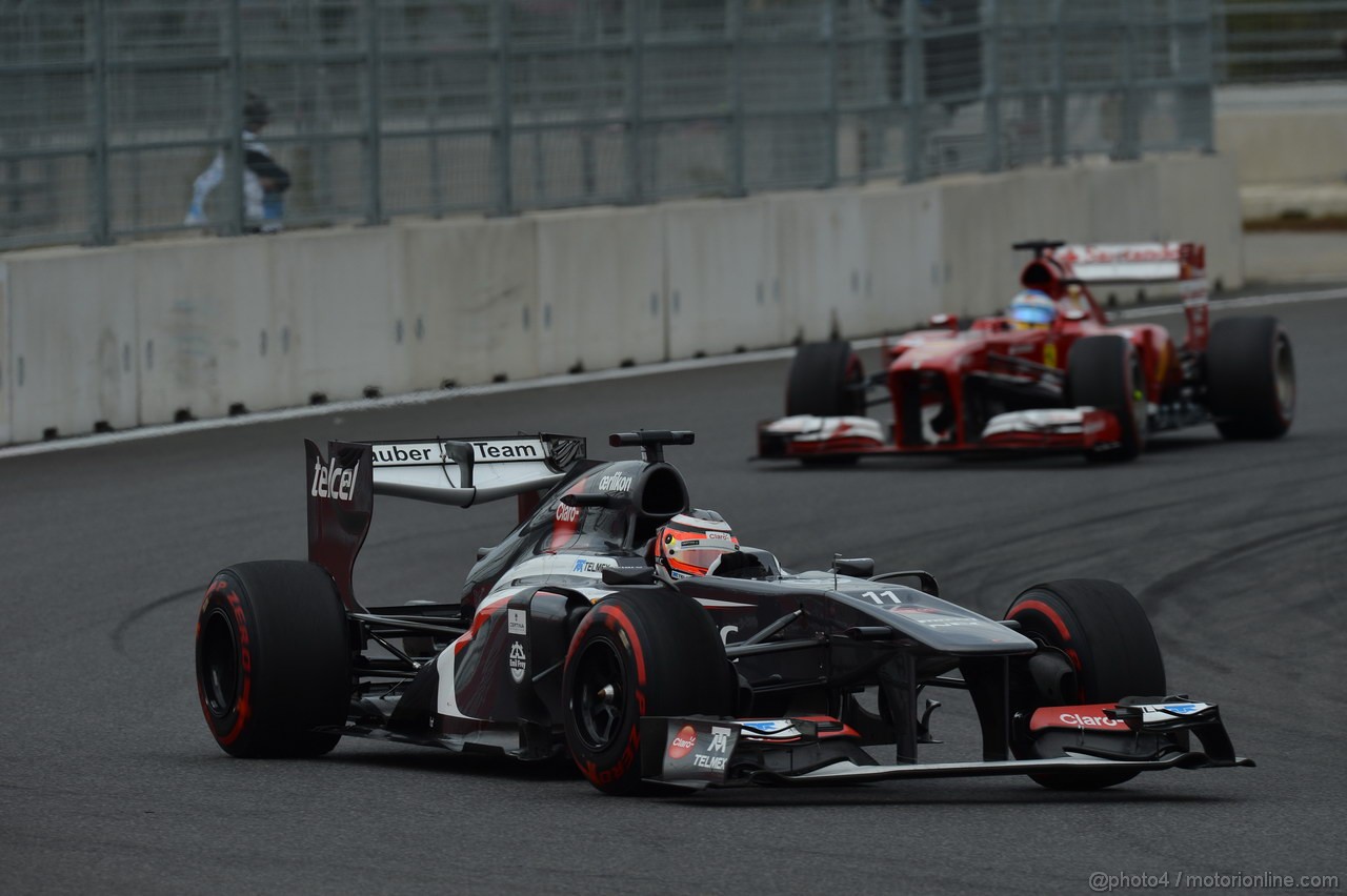 GP COREA, 06.10.2013- Gara: Nico Hulkenberg (GER) Sauber F1 Team C32 