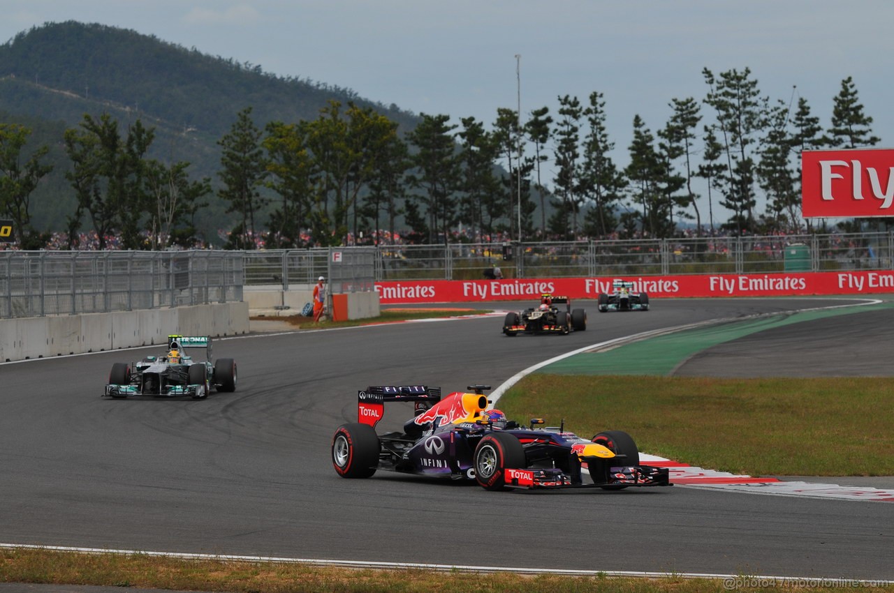 GP COREA, 06.10.2013- Gara: Sebastian Vettel (GER) Red Bull Racing RB9 