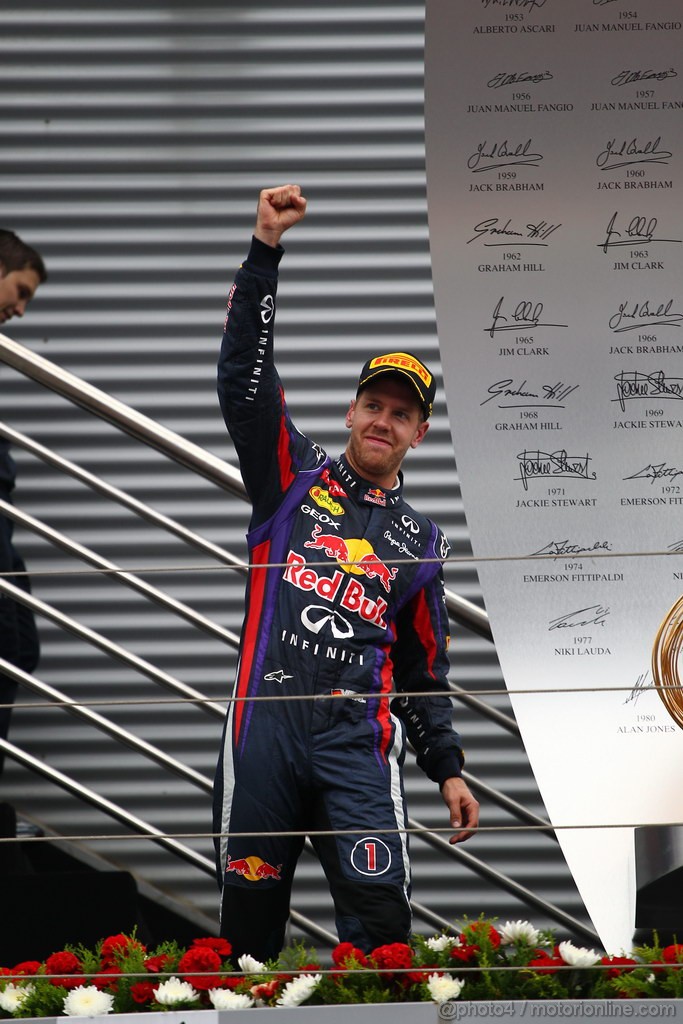 GP COREA, 06.10.2013- The Podium, winner Sebastian Vettel (GER) Red Bull Racing RB9