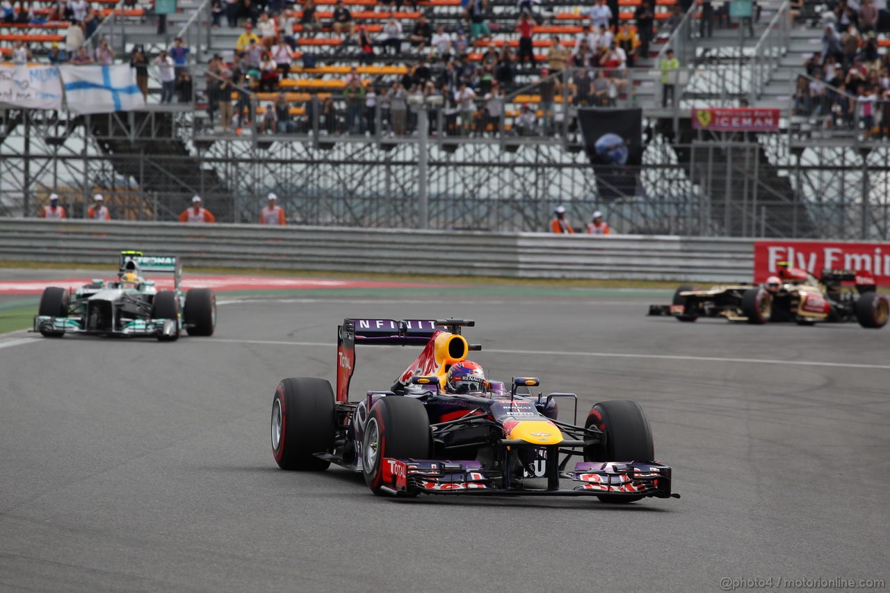 GP COREA, 06.10.2013- Gara, Sebastian Vettel (GER) Red Bull Racing RB9