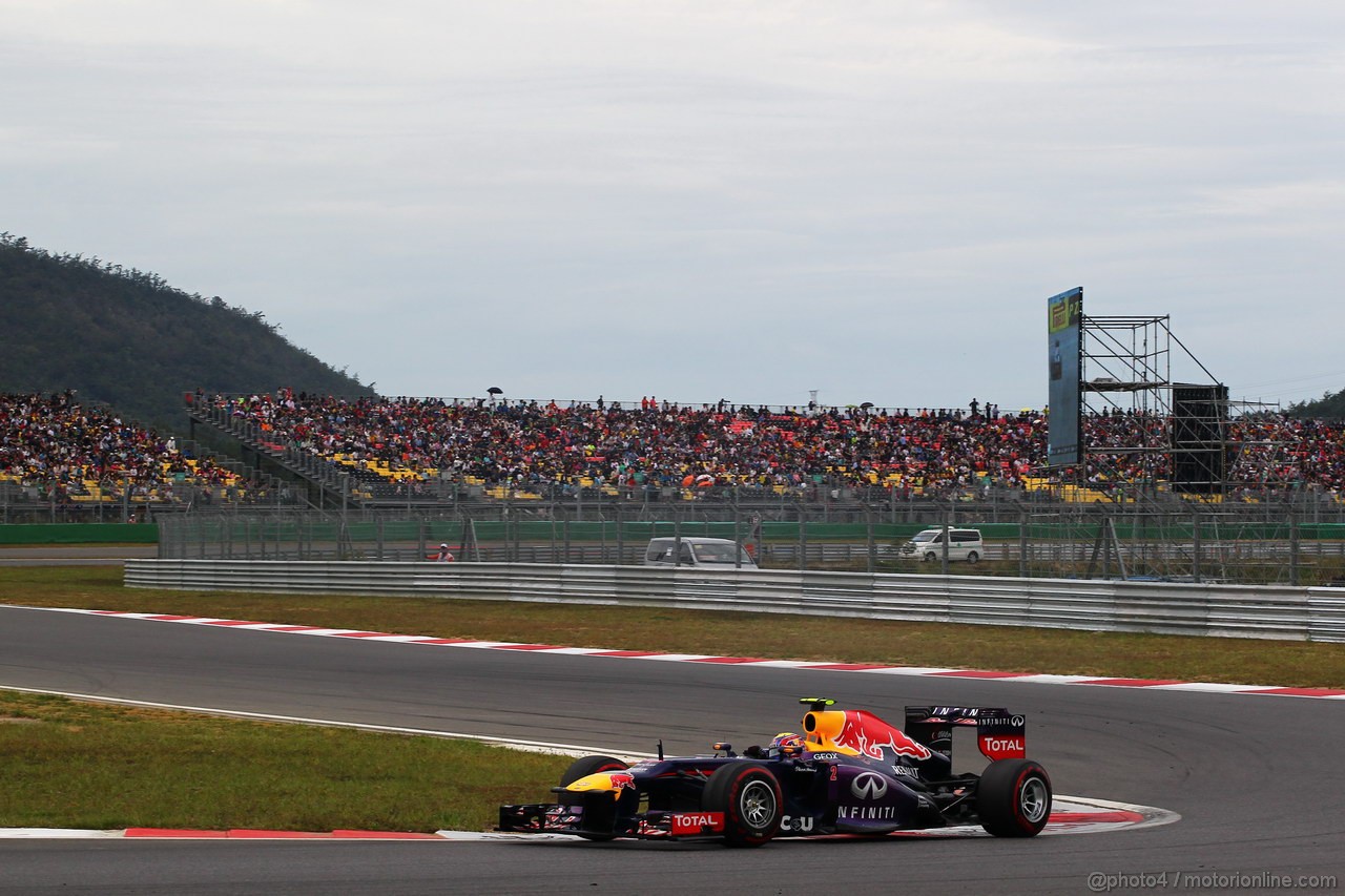 GP COREA, 06.10.2013- Gara, Mark Webber (AUS) Red Bull Racing RB9