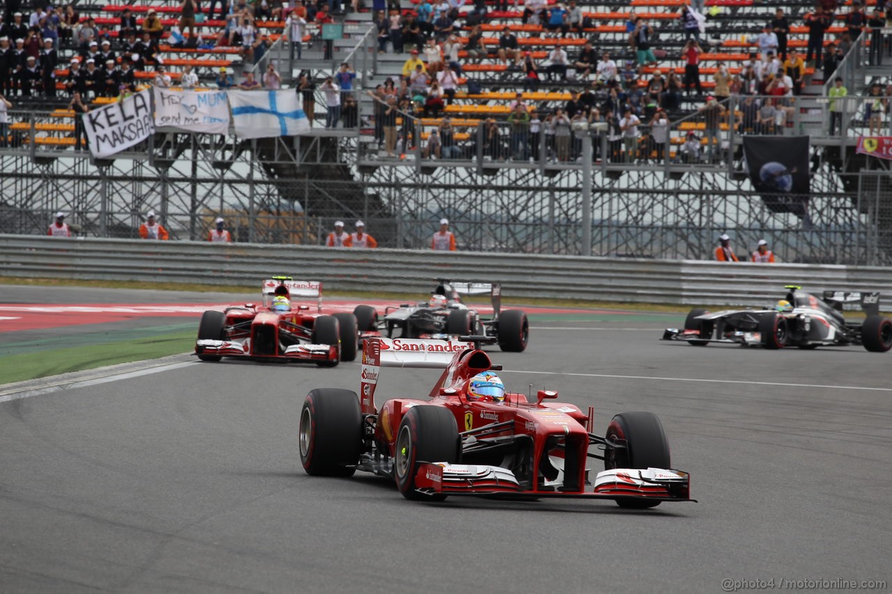 GP COREA, 06.10.2013- Gara, Fernando Alonso (ESP) Ferrari F138