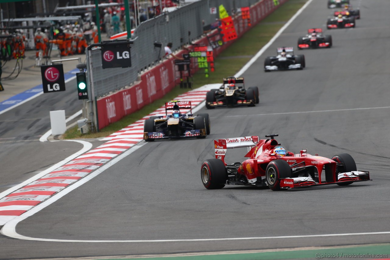 GP COREA, 06.10.2013- Gara, Fernando Alonso (ESP) Ferrari F138