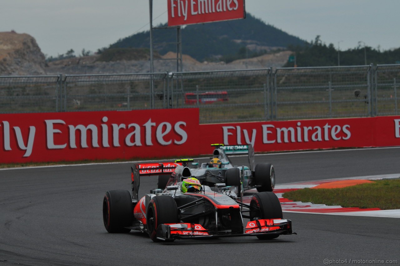 GP COREA, 06.10.2013- Gara, Sergio Perez (MEX) McLaren MP4-28