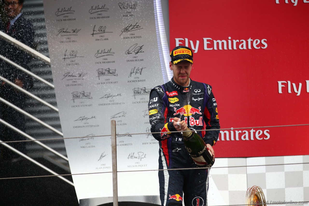 GP COREA, 06.10.2013- The Podium, winner Sebastian Vettel (GER) Red Bull Racing RB9