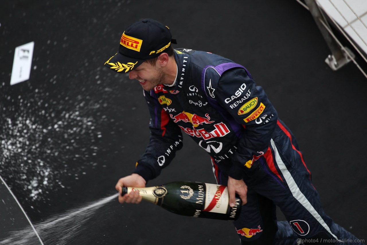 GP COREA, 06.10.2013- The Podium, winner Sebastian Vettel (GER) Red Bull Racing RB9