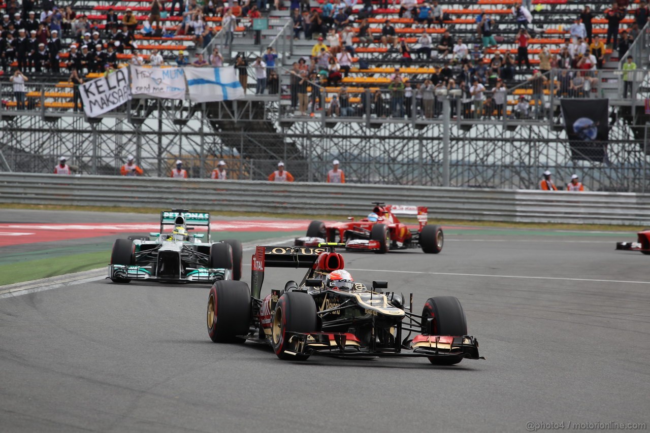 GP COREA, 06.10.2013- Gara, Romain Grosjean (FRA) Lotus F1 Team E213