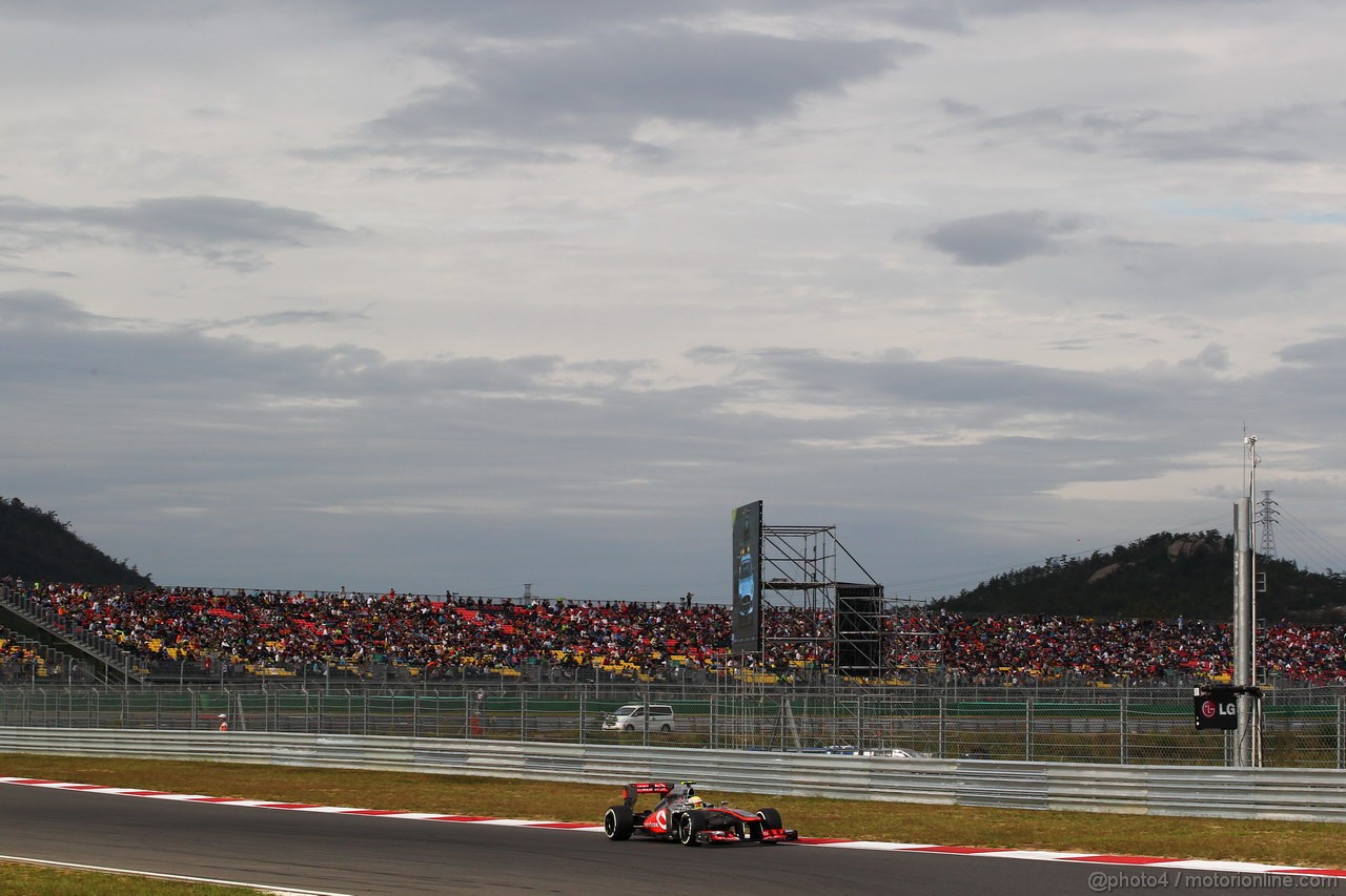 GP COREA, 06.10.2013- Gara, Sergio Perez (MEX) McLaren MP4-28