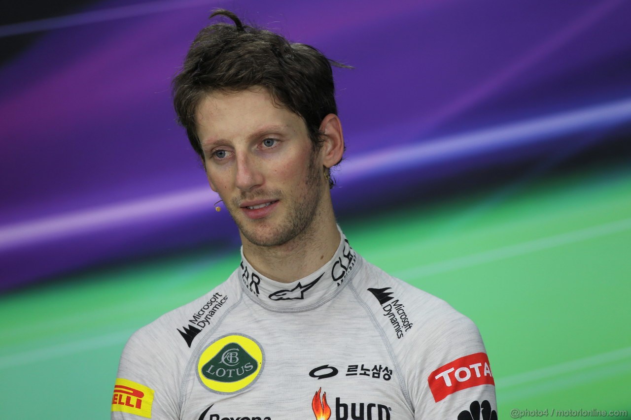 GP COREA, 06.10.2013- After Gara Press Conference, Romain Grosjean (FRA) Lotus F1 Team E213