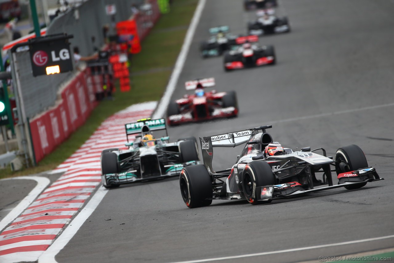 GP COREA, 06.10.2013- Gara, Nico Hulkenberg (GER) Sauber F1 Team C32