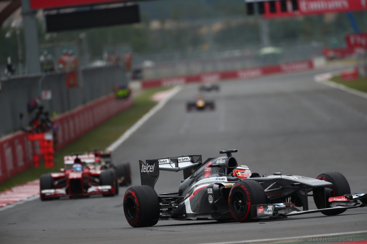 GP COREA, 06.10.2013- Gara, Nico Hulkenberg (GER) Sauber F1 Team C32