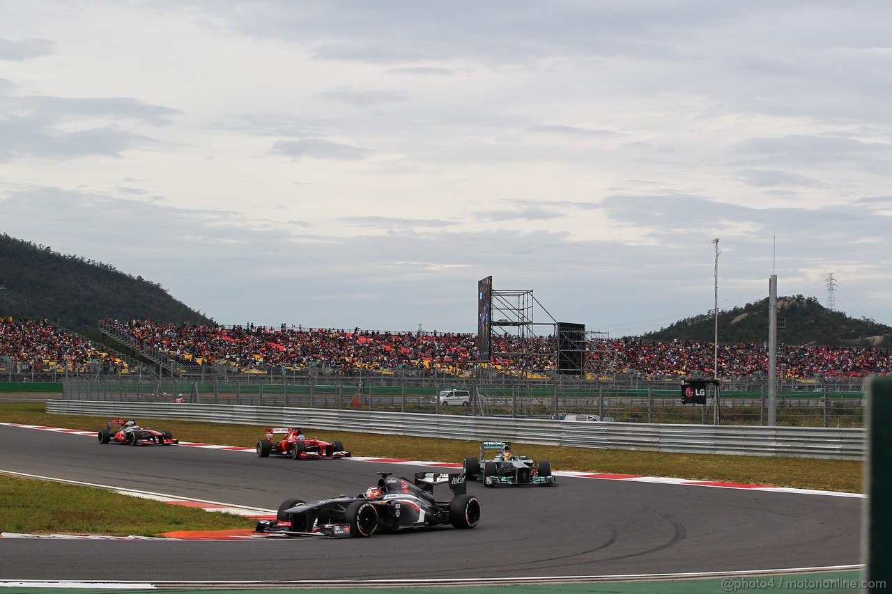 GP COREA, 06.10.2013- Gara, Nico Hulkenberg (GER) Sauber F1 Team C32