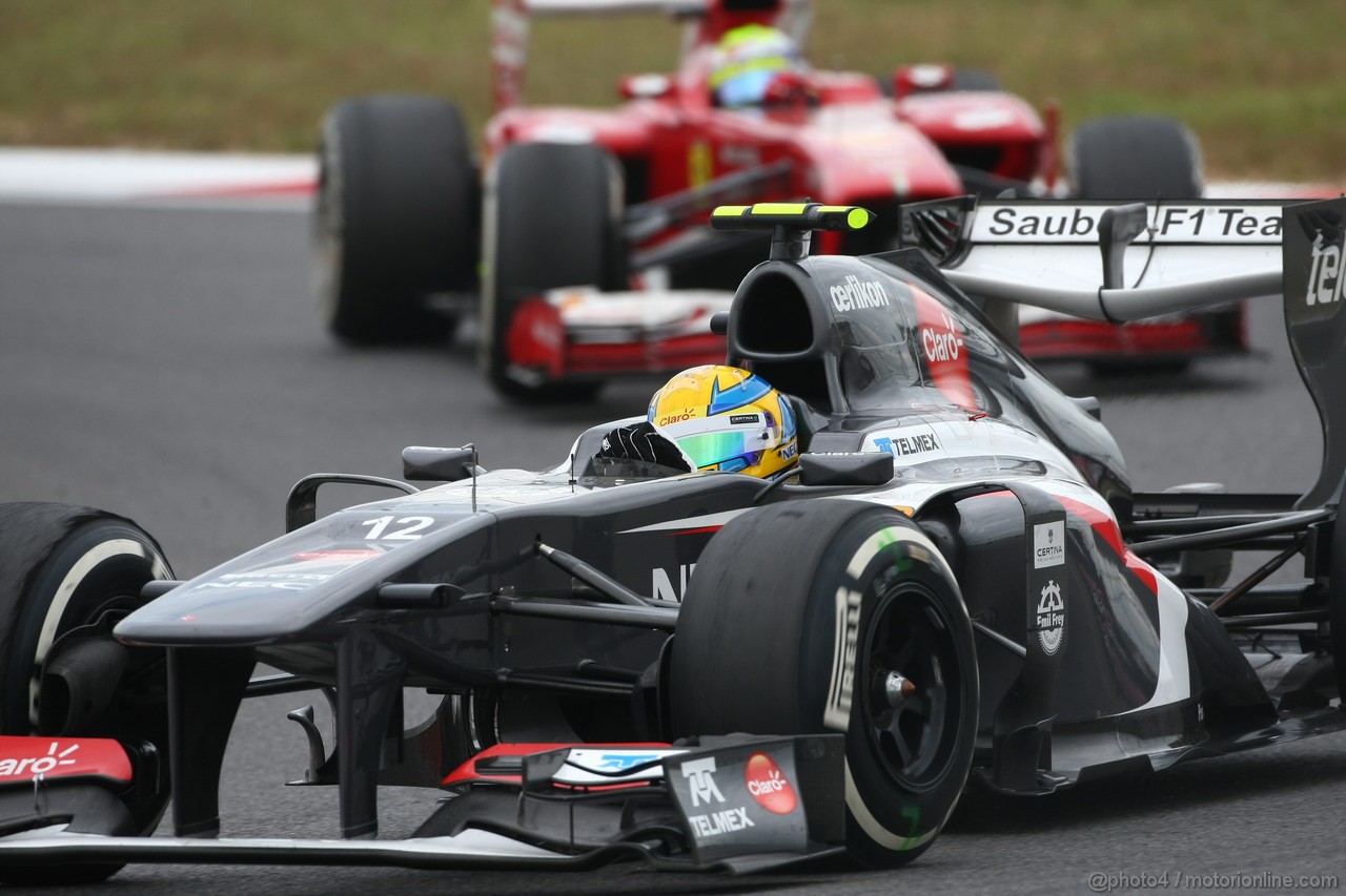 GP COREA, 06.10.2013- Gara, Esteban Gutierrez (MEX), Sauber F1 Team C32