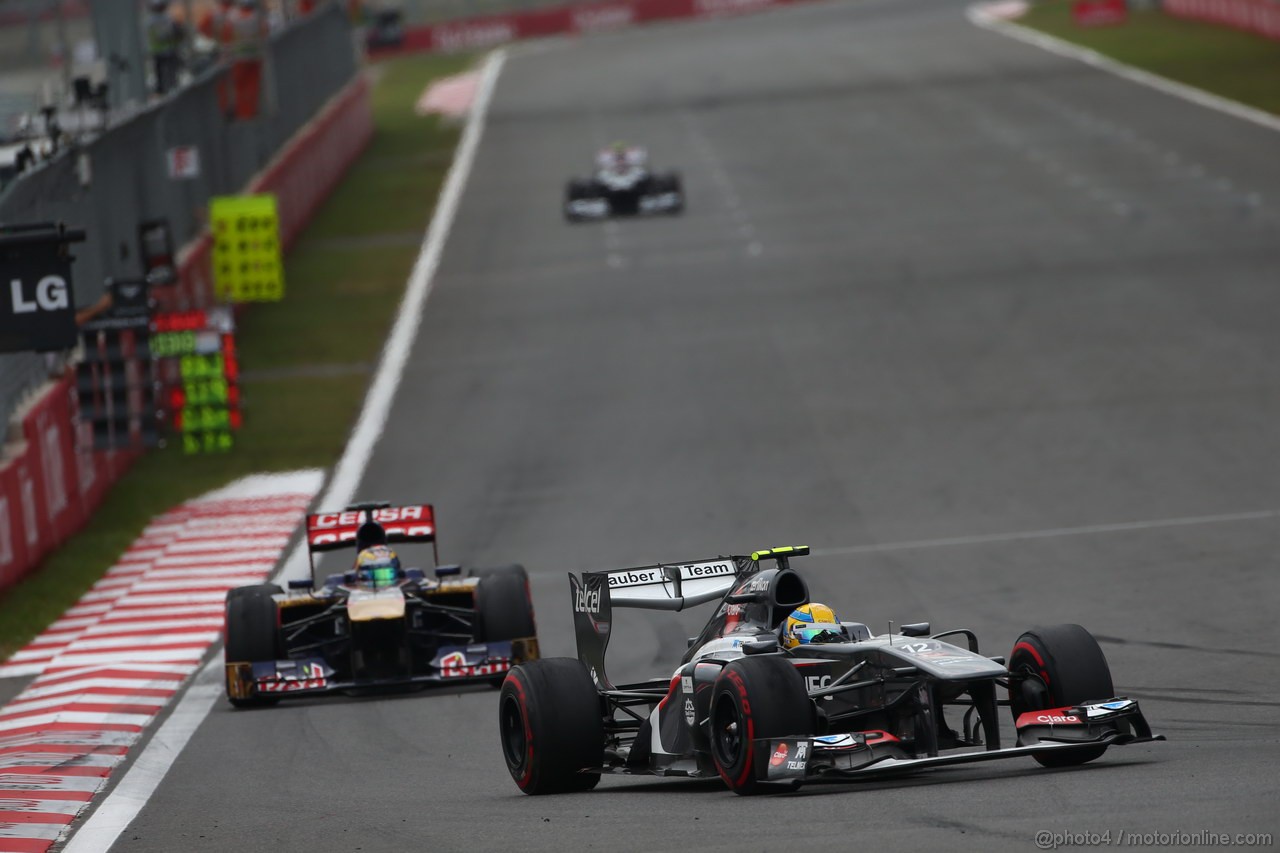 GP COREA, 06.10.2013- Gara, Esteban Gutierrez (MEX), Sauber F1 Team C32