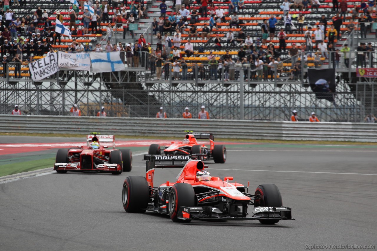 GP COREA, 06.10.2013- Gara, Jules Bianchi (FRA) Marussia F1 Team MR02