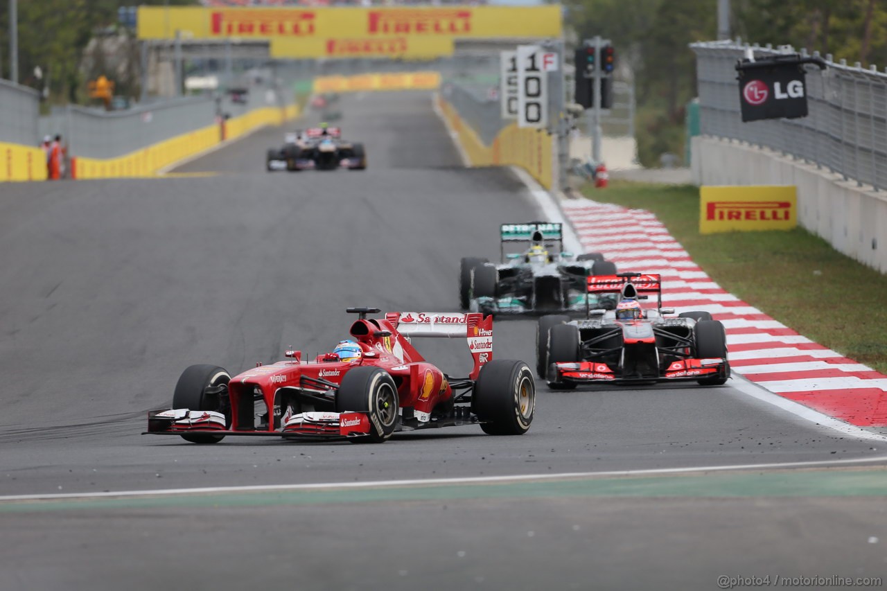 GP COREA, 06.10.2013- Gara, Fernando Alonso (ESP) Ferrari F138