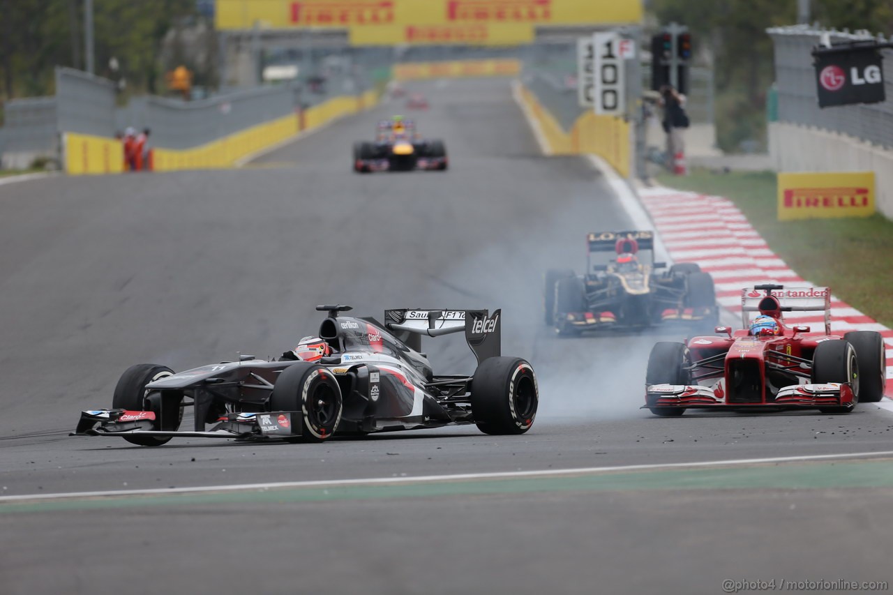 GP COREA, 06.10.2013- Gara,Nico Hulkenberg (GER) Sauber F1 Team C32