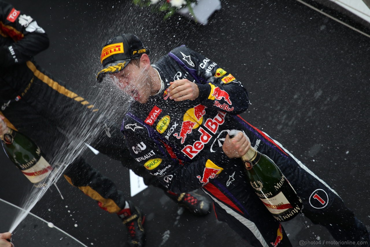 GP COREA, 06.10.2013- The Podium, winner Sebastian Vettel (GER) Red Bull Racing RB9