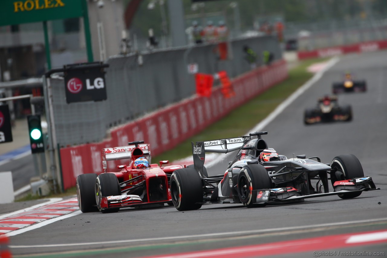 GP COREA, 06.10.2013- Gara, Nico Hulkenberg (GER) Sauber F1 Team C32