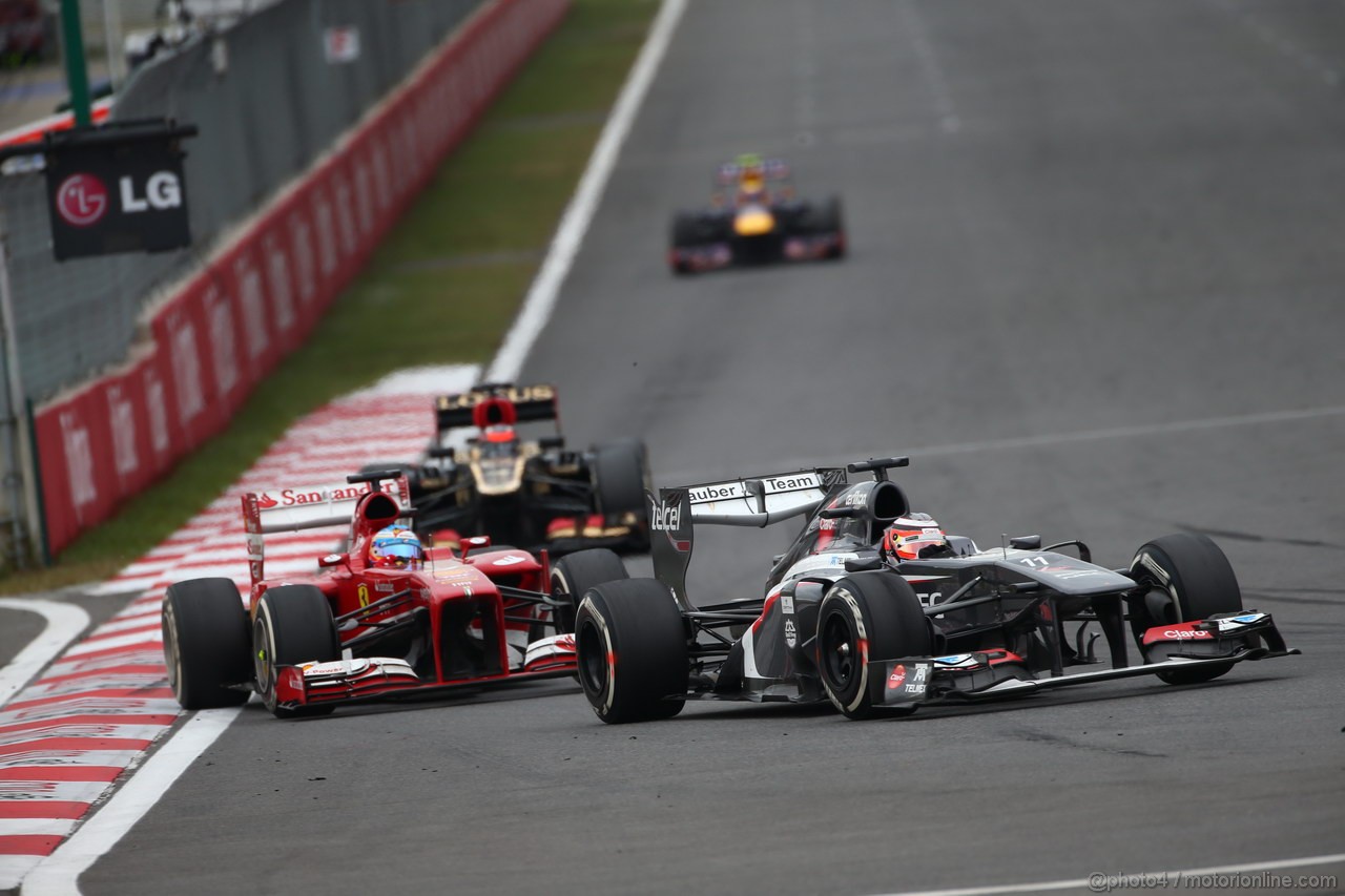 GP COREA, 06.10.2013- Gara, Nico Hulkenberg (GER) Sauber F1 Team C32