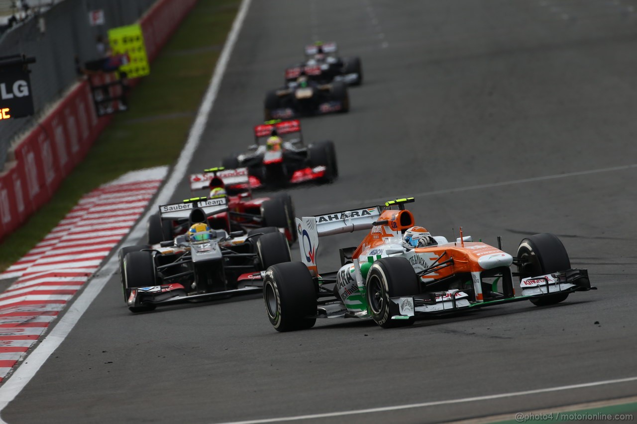 GP COREA, 06.10.2013- Gara, Adrian Sutil (GER), Sahara Force India F1 Team VJM06