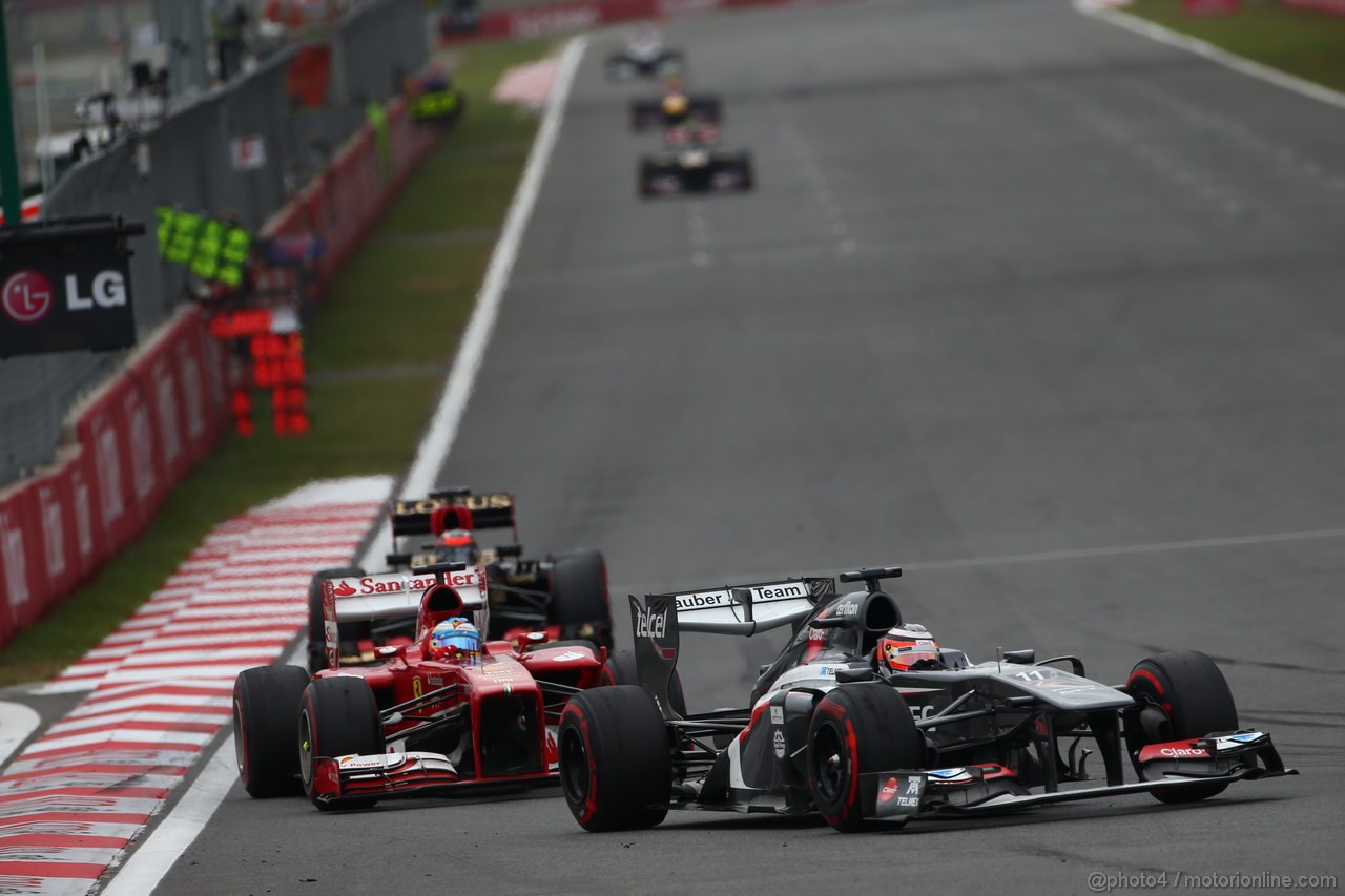 GP COREA, 06.10.2013- Gara, Nico Hulkenberg (GER) Sauber F1 Team C32