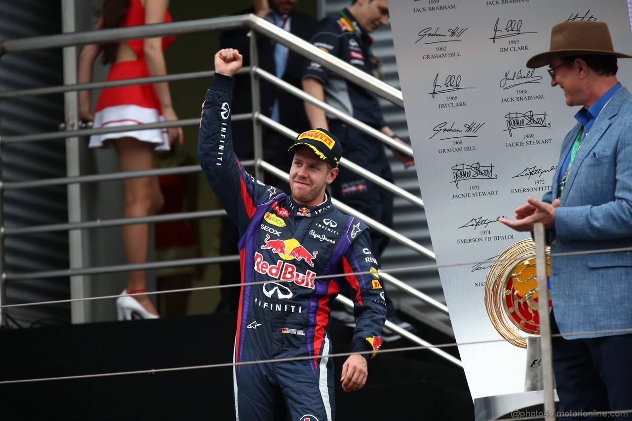 GP COREA, 06.10.2013- The Podium, winner Sebastian Vettel (GER) Red Bull Racing RB9