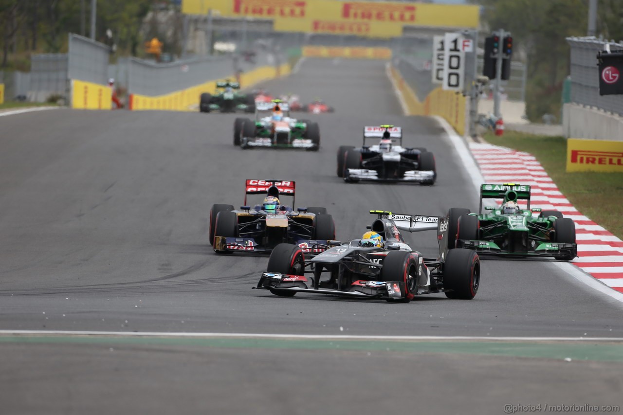 GP COREA, 06.10.2013- Gara, Esteban Gutierrez (MEX), Sauber F1 Team C32