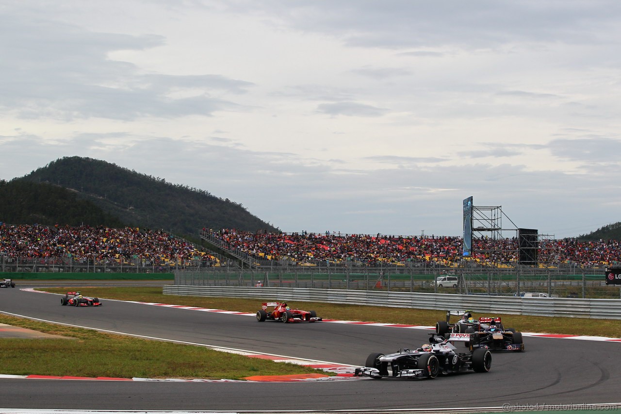 GP COREA, 06.10.2013- Gara, Pastor Maldonado (VEN) Williams F1 Team FW35