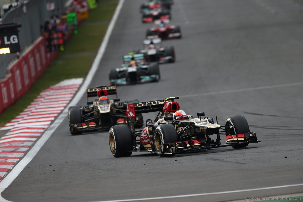 GP COREA, 06.10.2013- Gara, Romain Grosjean (FRA) Lotus F1 Team E213