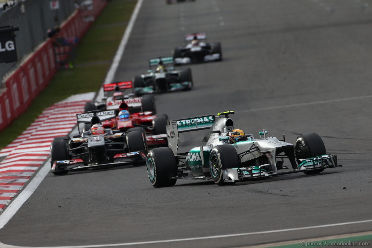 GP COREA, 06.10.2013- Gara, Lewis Hamilton (GBR) Mercedes AMG F1 W04