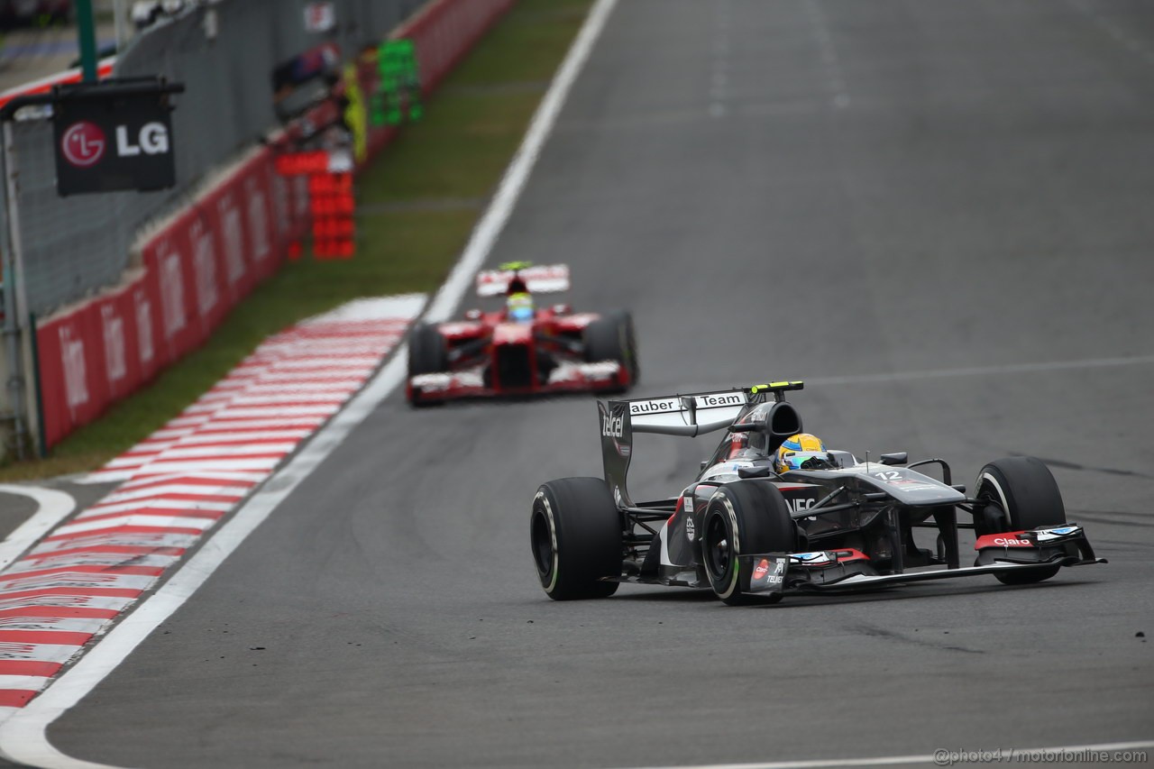 GP COREA, 06.10.2013- Gara, Esteban Gutierrez (MEX), Sauber F1 Team C32