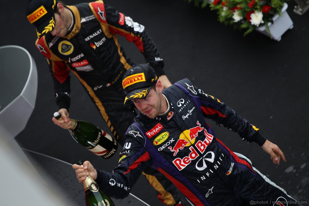 GP COREA, 06.10.2013- The Podium, winner Sebastian Vettel (GER) Red Bull Racing RB9