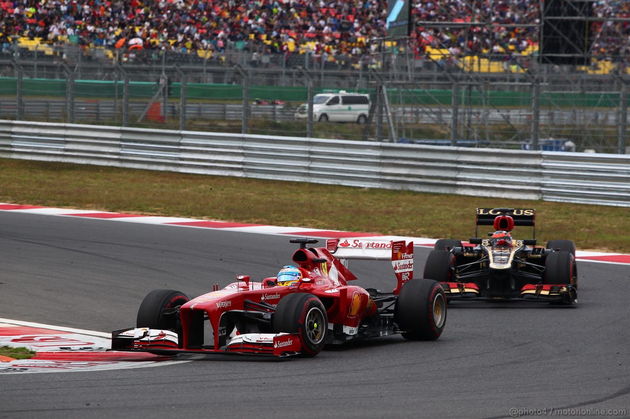 GP COREA, 06.10.2013- Gara, Fernando Alonso (ESP) Ferrari F138