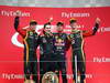 GP COREA, 06.10.2013- The Podium, winner Sebastian Vettel (GER) Red Bull Racing RB9, 2nd Kimi Raikkonen (FIN) Lotus F1 Team E21, 3rd Romain Grosjean (FRA) Lotus F1 Team E213
