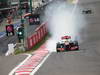 GP COREA, 06.10.2013- Gara, Sergio Perez (MEX) McLaren MP4-28 with tire Problem
