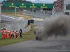 GP COREA, 06.10.2013- Gara, fire on Mark Webber (AUS) Red Bull Racing RB9 car